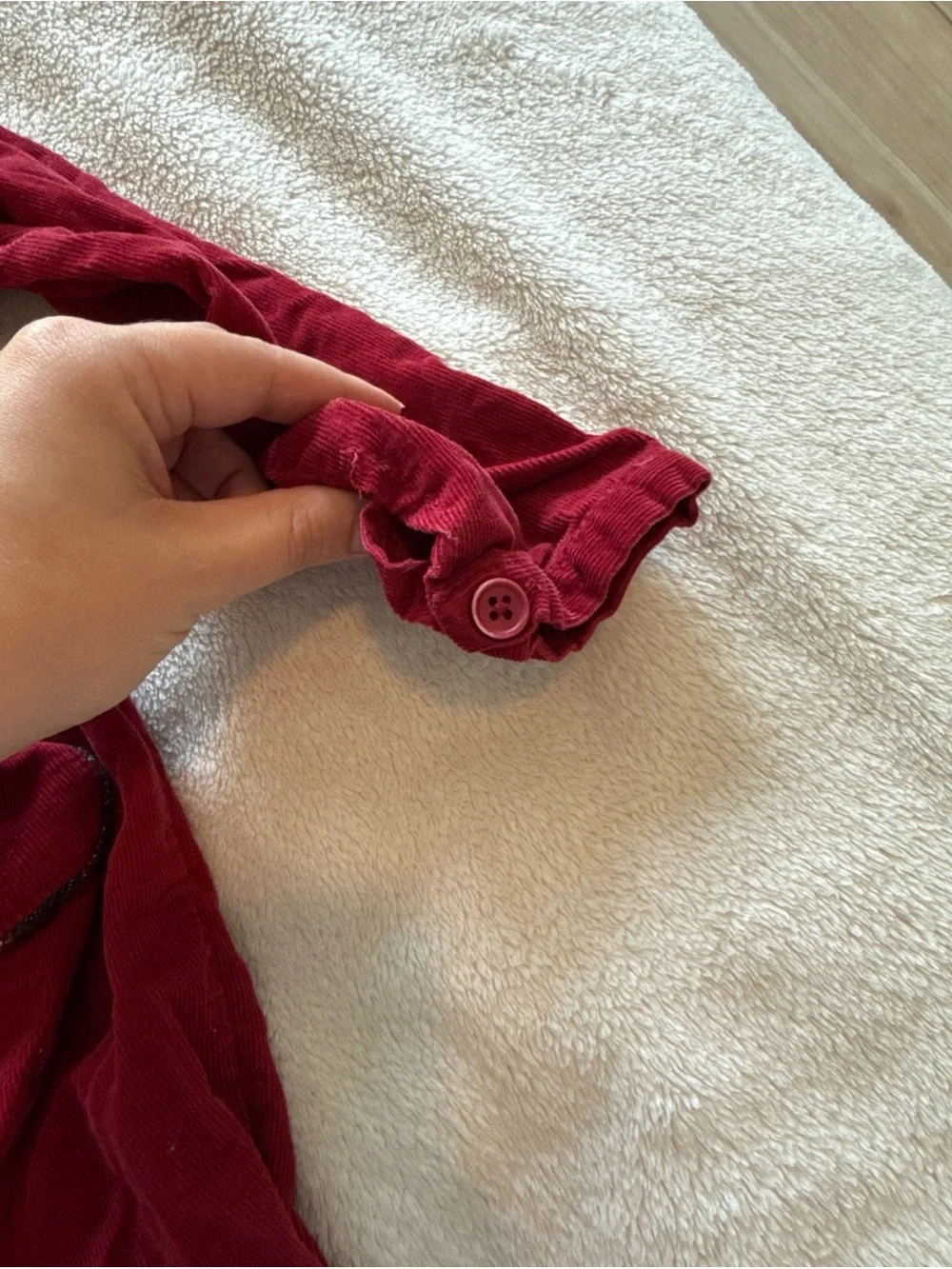 Vintage 90s Baby Gap 30-36 Months Jumper Burgundy Corduroy
